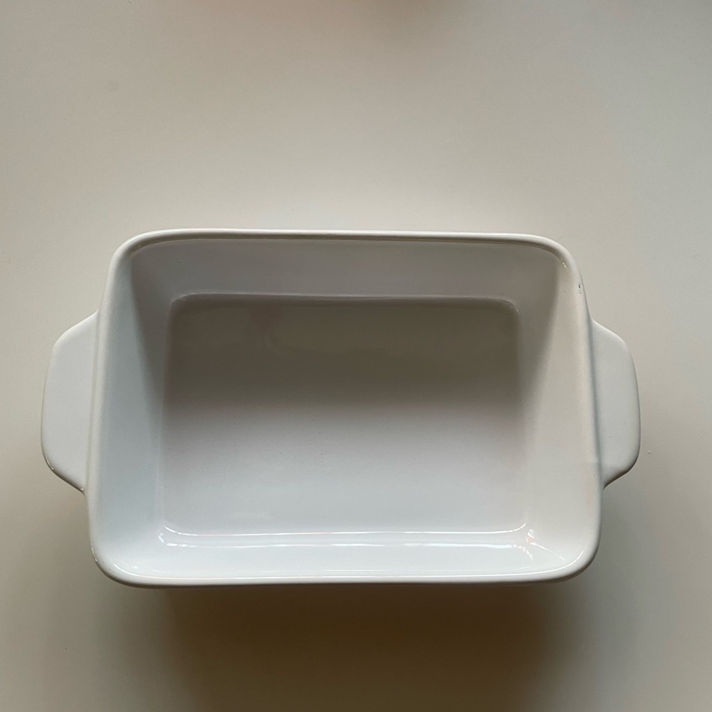 Crate & Barrel White Ceramic Baking Dish